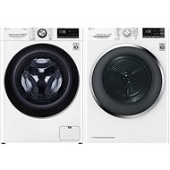 LG F4WV909P2 + LG RC91U2AV2W - Washer Dryer Set