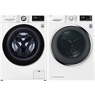 LG F4WV910P2 + LG RC91U2AV2W - Washer Dryer Set