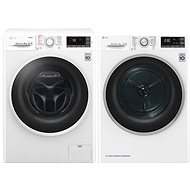 LG F104J6JY0W + LG RC91U2AV3W - Washer Dryer Set