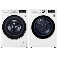 LG F4WV710P0E + LG RC91V9AV2W - Washer Dryer Set
