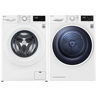 LG F4WV310S3E + LG RC80EU2AV4D - Washer Dryer Set
