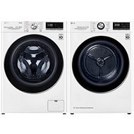 LG F4WV910P2E + LG RC91V9AV2W - Washer Dryer Set