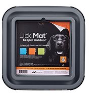 LickiMat Keeper Outdoor for lick pads, grey - Dog Bowl