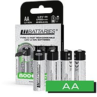 LIIBATTARIES Rechargeable battery AA - 1700 mAh USB-C - Rechargeable Battery