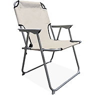 Linder Exclusiv PO2600B Folding armchair, beige - Garden Chair