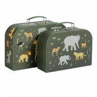 A Little Lovely Company Animals of the Savannah, set of 2 - Small Briefcase