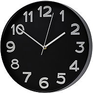 4Living Modern wall clock Sturn, diameter 30 cm, black-silver - Wall Clock