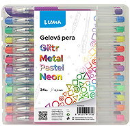 LUMA set Glitter, Metal, Neon and Pastel, 0.5 mm - set of 24 colours - Gel Pen 
