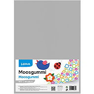 LUMA Moosgummi A4 grey - pack of 10 - Moosgumi Foam Rubber