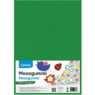 LUMA Moosgummi A4 green - pack of 10 - Moosgumi Foam Rubber