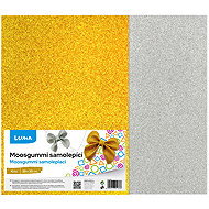 LUMA Moosgummi A4 BIO GLITR, self-adhesive, gold/silver - pack of 10 - Moosgumi Foam Rubber