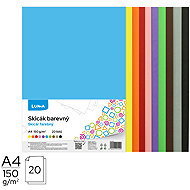 LUMA A4, 20 listů (10 barev), 150g/m2  - Colour Paper