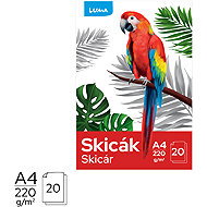 LUMA A4 20 listů 220g/m2, bílý papír - Sketchbook