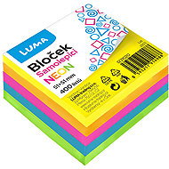 LUMA TRADING Self-Adhesive 51 × 51mm, 5 × 80 Sheets, Neon Colour Mix - Memo Pad
