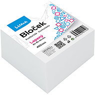 LUMA TRADING lepený 85 × 85 × 40 mm, 400 lístků, bílý - Memo Pad
