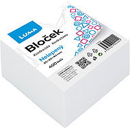 LUMA TRADING Non-Adhesive Notes 85 × 85 × 40 mm, 400 Sheets, White - Memo Pad