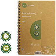 LUMA ECO spiral A4, 80 sheets, recycled paper - Notepad