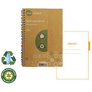 LUMA ECO spiral with dividers A5, 100 sheets, recycled paper - Notepad