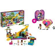 LEGO Friends 41374 Andrea and Pool Party and LEGO 41357 Olivia&#39;s Heart Box - Building Set