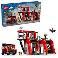 LEGO® City 60414 Feuerwehrstation mit Drehleiterfahrzeug - LEGO-Bausatz