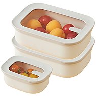 LocknLock HLE4120S21 Dual Nesting Lebensmittelbehälter-Set 3 Stück - Dosen-Set