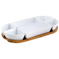 Toro Set 5 porcelain bowls on a bamboo tray - Bowl Set