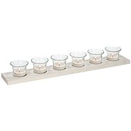 Toro Tray with 6 Glass Candle Holders, 50/8/1.5cm - Decoration