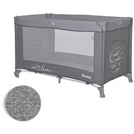 Lorelli Travel Cot Noemi 1 layer Cool Grey Star - Travel Bed