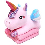 TEXTILOMANIA Plush Unicorn with baby blanket inside pink - Blanket