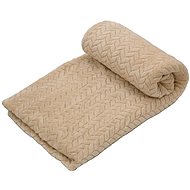 TEXTILOMANIA Beige micro plush blanket Delora 150 × 200 cm - Blanket