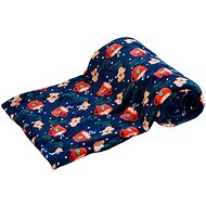 TEXTILOMANIE Blue Christmas micro plush blanket Hot cocoa 180 × 200 cm - Blanket