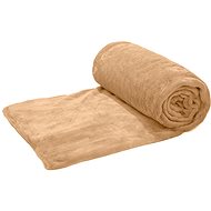 TEXTILOMANIA Beige micro plush blanket Violet 180 × 200 cm - Blanket