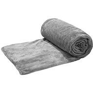 TEXTILOMANIA Light grey micro plush blanket Violet 180 × 200 cm - Blanket