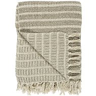 TEXTILOMANIE Cotton plaid Crem/Natural stripe 160 × 130 cm - Bed Cover