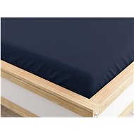 TEXTILOMANIE Stretch microfiber sheet dark blue 160 × 200 cm - Bedsheet