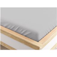 TEXTILOMANIE Stretch microfiber sheet light grey 160 × 200 cm - Bedsheet
