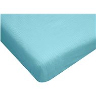 TEXTILOMANIE Crepe sheet turquoise 200 × 220 cm - Bedsheet