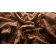 TEXTILOMANIE Microplush sheet 180 × 200 cm light brown - Bedsheet