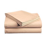 TEXTILOMANIE Cotton sheet Lux beige 140 × 240 cm - Bedsheet