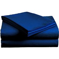 TEXTILOMANIE Cotton sheet dark blue 140 × 240 cm - Bedsheet