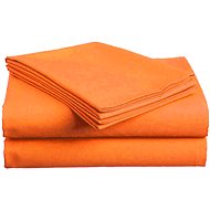 TEXTILOMANIE Cotton sheet orange 140 × 240 cm - Bedsheet
