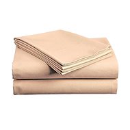 TEXTILOMANIE Cotton sheet Standard beige 220 × 240 cm - Bedsheet