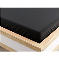 TEXTILOMANIE Jersey sheet Micro black 90 × 200 cm - Bedsheet