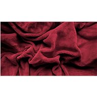 TEXTILOMANIE Microfleece sheet 180 × 200 cm burgundy - Bedsheet