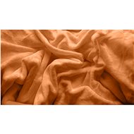 TEXTILOMANIE Microplush sheet 90 × 200 cm brown-orange - Bedsheet