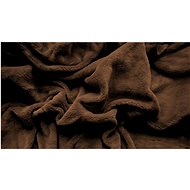 TEXTILOMANIE Lux microfleece sheet 90 × 200 cm dark brown - Bedsheet