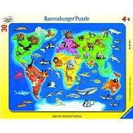 Ravensburger Mapa světa se zvířaty - Puzzle