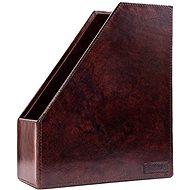 Balmuir William leather file for A4 documents, dark brown - Magazine Rack