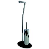 Möve Stand 2 in 1, silver - Free Standing Toilet Roll Holder