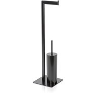 Möve Velvet 2 in 1, black - Free Standing Toilet Roll Holder